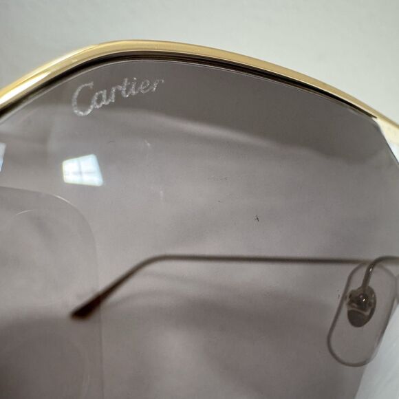 Cartier Santos De Cartier 24k Gold Aviator Sunglasses main image 9